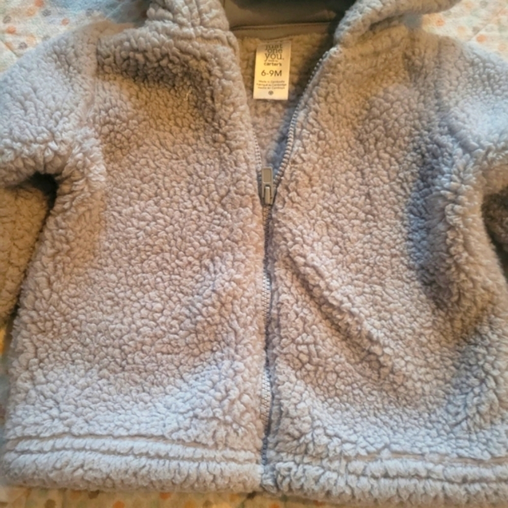 Carter's full Zip sherpa hoodie size 6-9 months - Picture 4 of 5